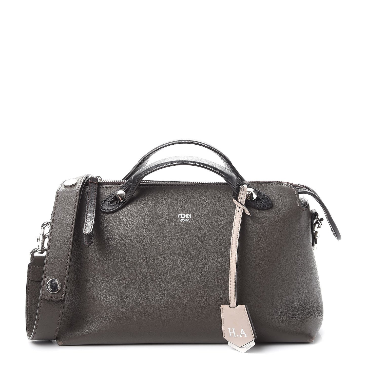 Vitello Dolce 4 Color Medium By The Way Boston Bag Carbone Grigio Polvere Multicolor