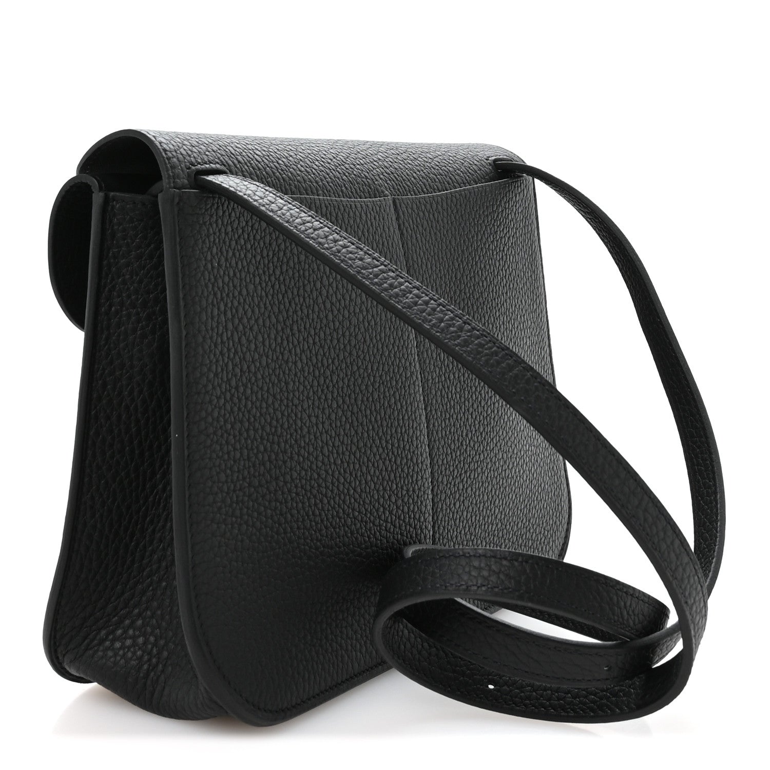 Hermes Taurillon Clemence Halzan 25 Black 3 of 11