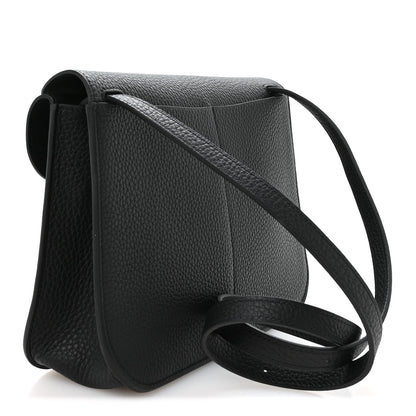 Hermes Taurillon Clemence Halzan 25 Black 3 of 11