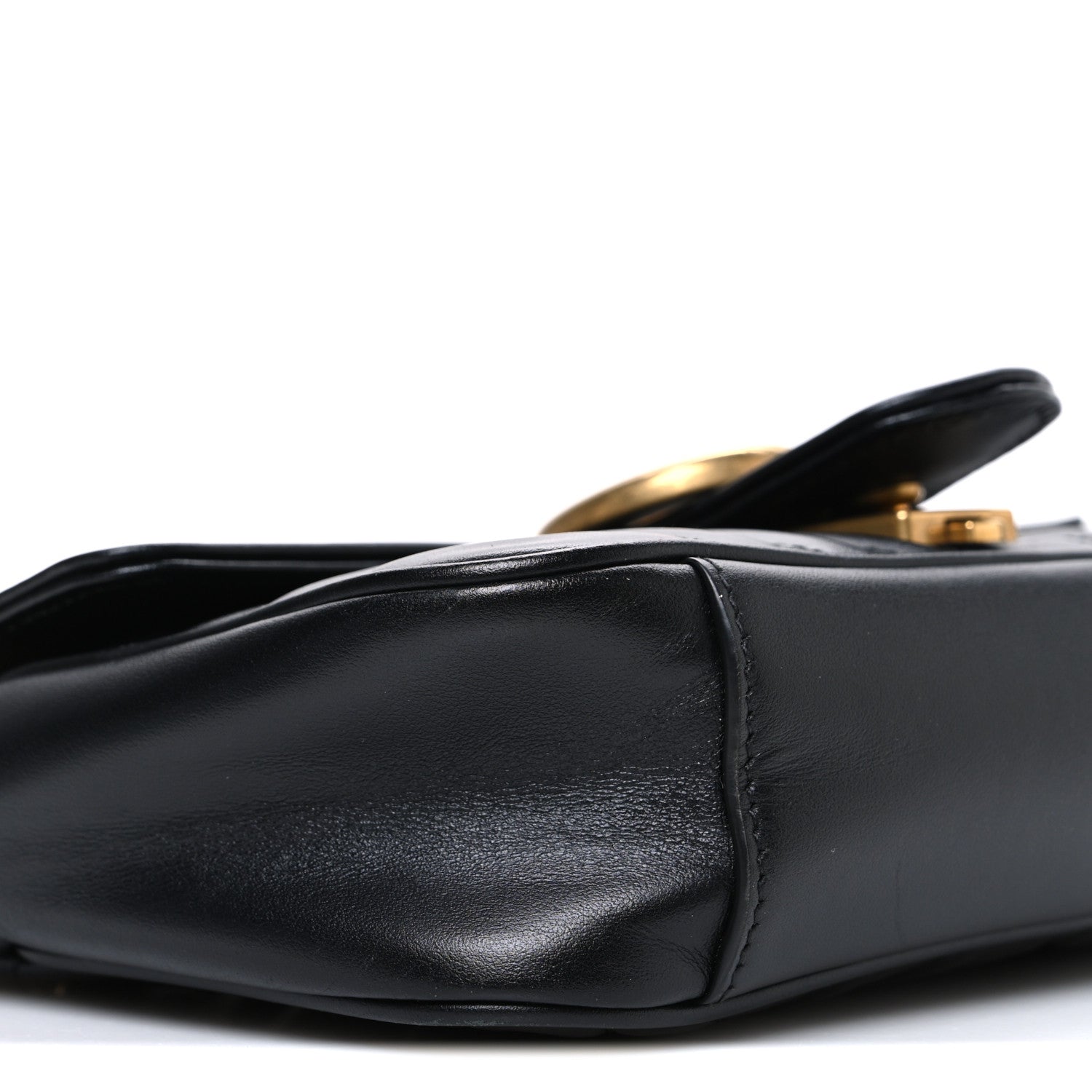 Gucci Calfskin Matelasse Mini GG Marmont Shoulder Bag Black 9 of 10