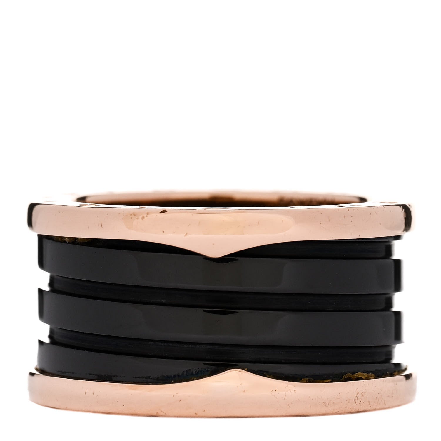 Bulgari 18K Rose Gold Black Ceramic B.Zero1 Four-Band Ring 57 8 3 of 5