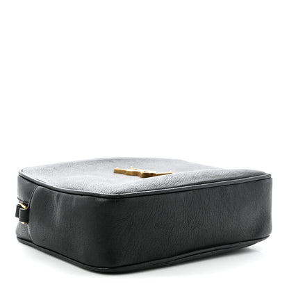Saint Laurent Grained Lambskin Monogram Lou Camera Bag Black 4 of 10