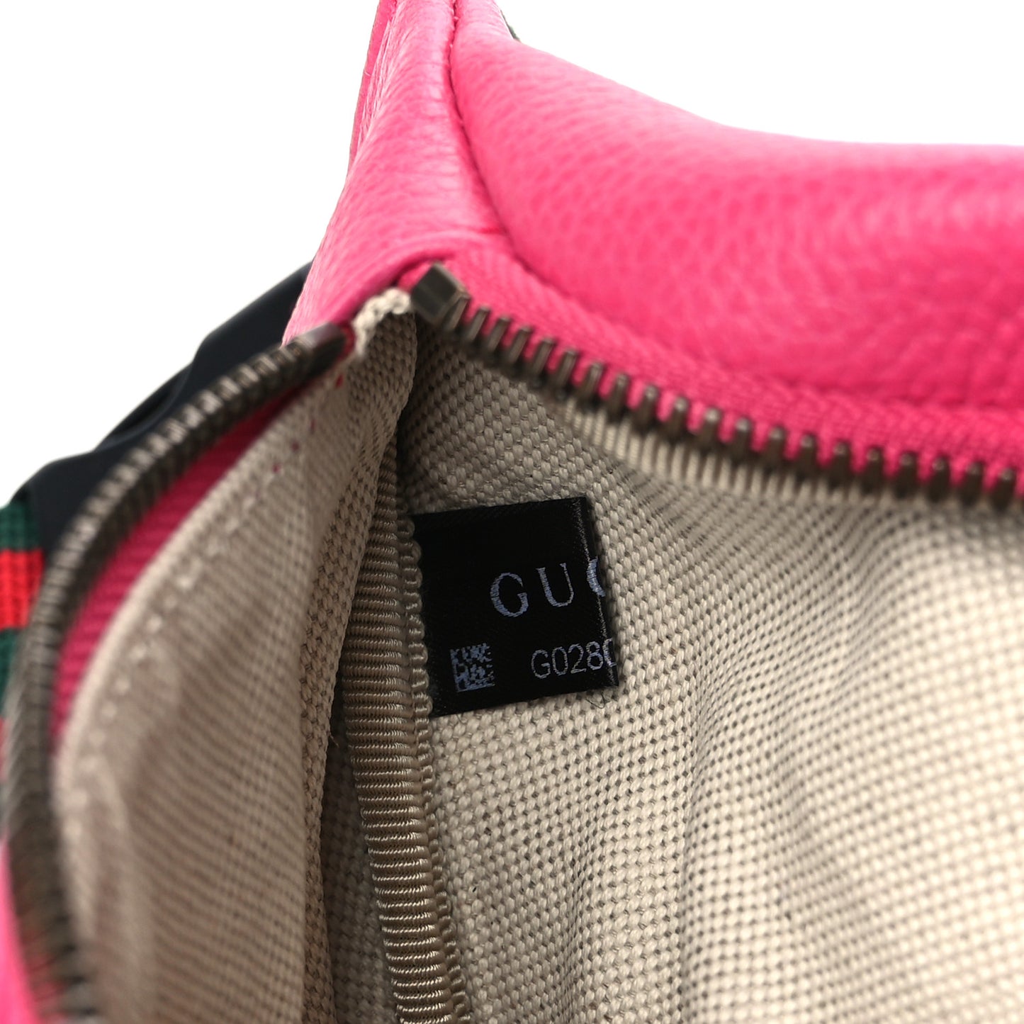 Grained Calfskin Small Logo Belt Bag Box Pink Green