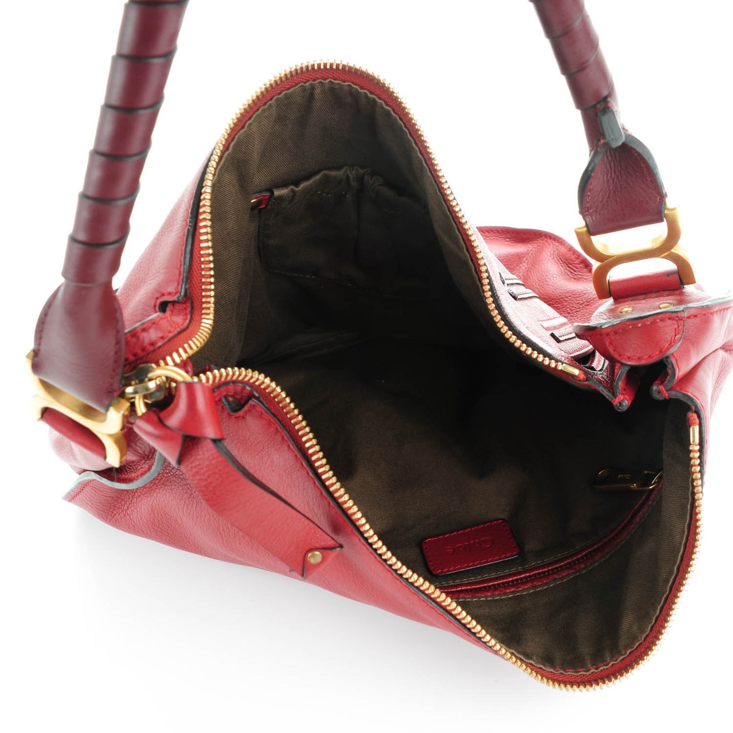 Calfskin Large Marcie Hobo Garnet