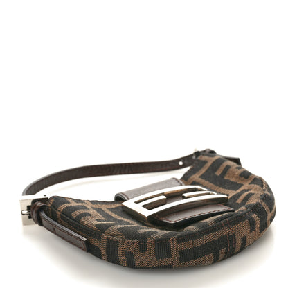 Fendi Zucca Mini Half Moon Baguette Tobacco 4 of 9
