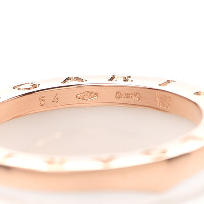 Bulgari 18K Rose Gold White Ceramic B.Zero1 Four-Band Ring 54 6.75 4 of 5