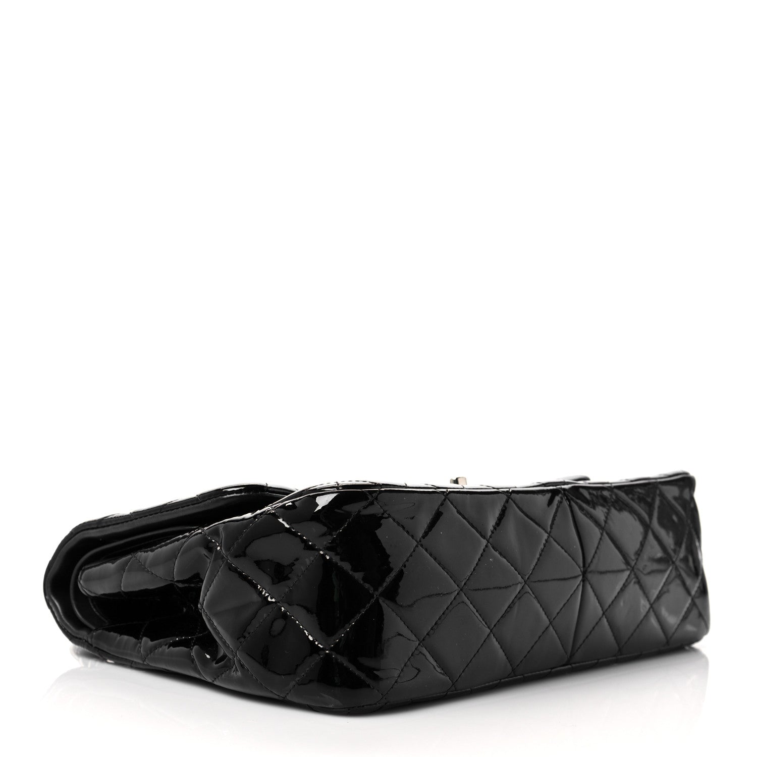 Chanel Patent Quilted Jumbo Double Flap Black 4 of 11