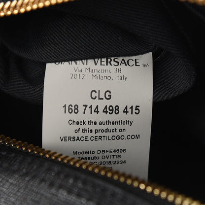 Versace Saffiano Calfskin Palazzo Duffle Bag Black 7 of 10