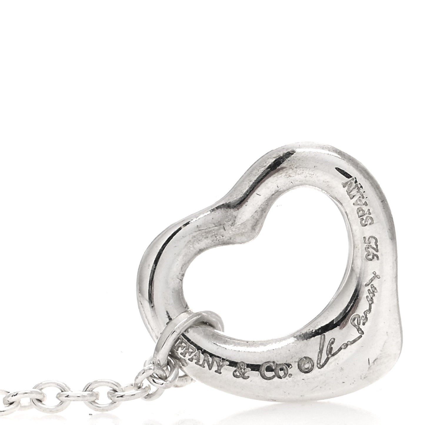 Sterling Silver Elsa Peretti Open Heart Drop Earrings