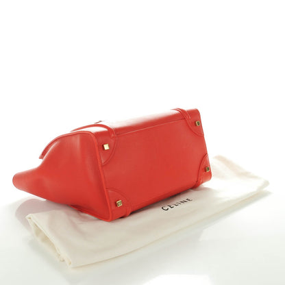 Celine Baby Calfskin Mini Luggage Vermillion 4 of 8
