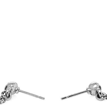 Chanel Baguette Crystal CC Drop Earrings Silver 3 of 3