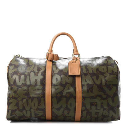 Louis Vuitton Graffiti Keepall 50 Kaki 1 of 12