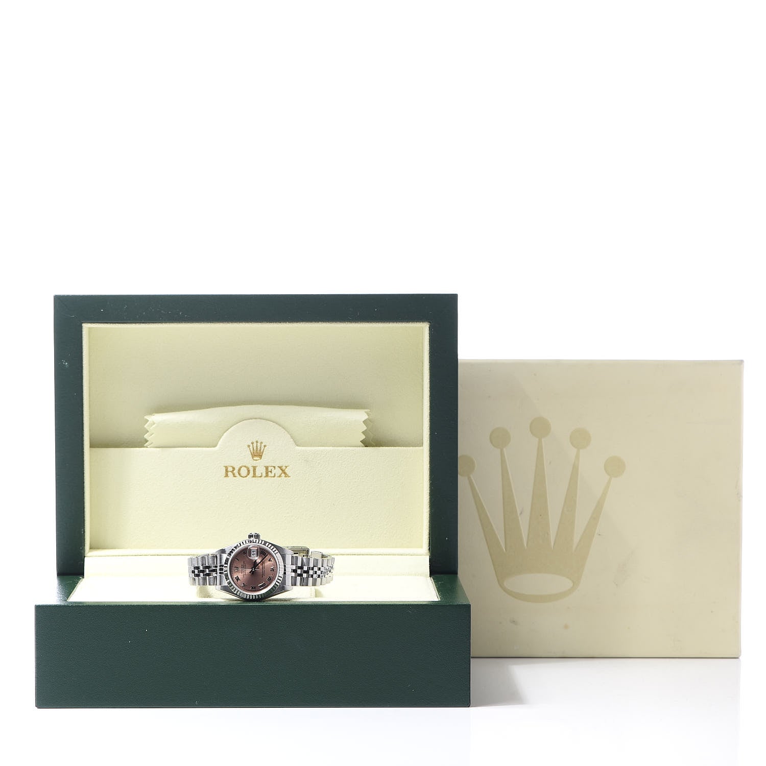 Rolex Stainless Steel 26mm Oyster Perpetual Datejust Watch Pink Roman 79174 8 of 8