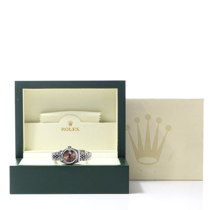 Rolex Stainless Steel 26mm Oyster Perpetual Datejust Watch Pink Roman 79174 8 of 8