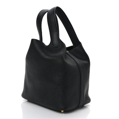 Hermes Taurillon Clemence Picotin Lock 18 PM Black 3 of 9