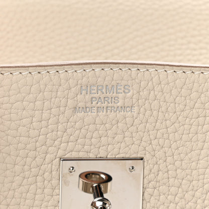 Hermes Taurillon Clemence Birkin 35 Craie 6 of 10