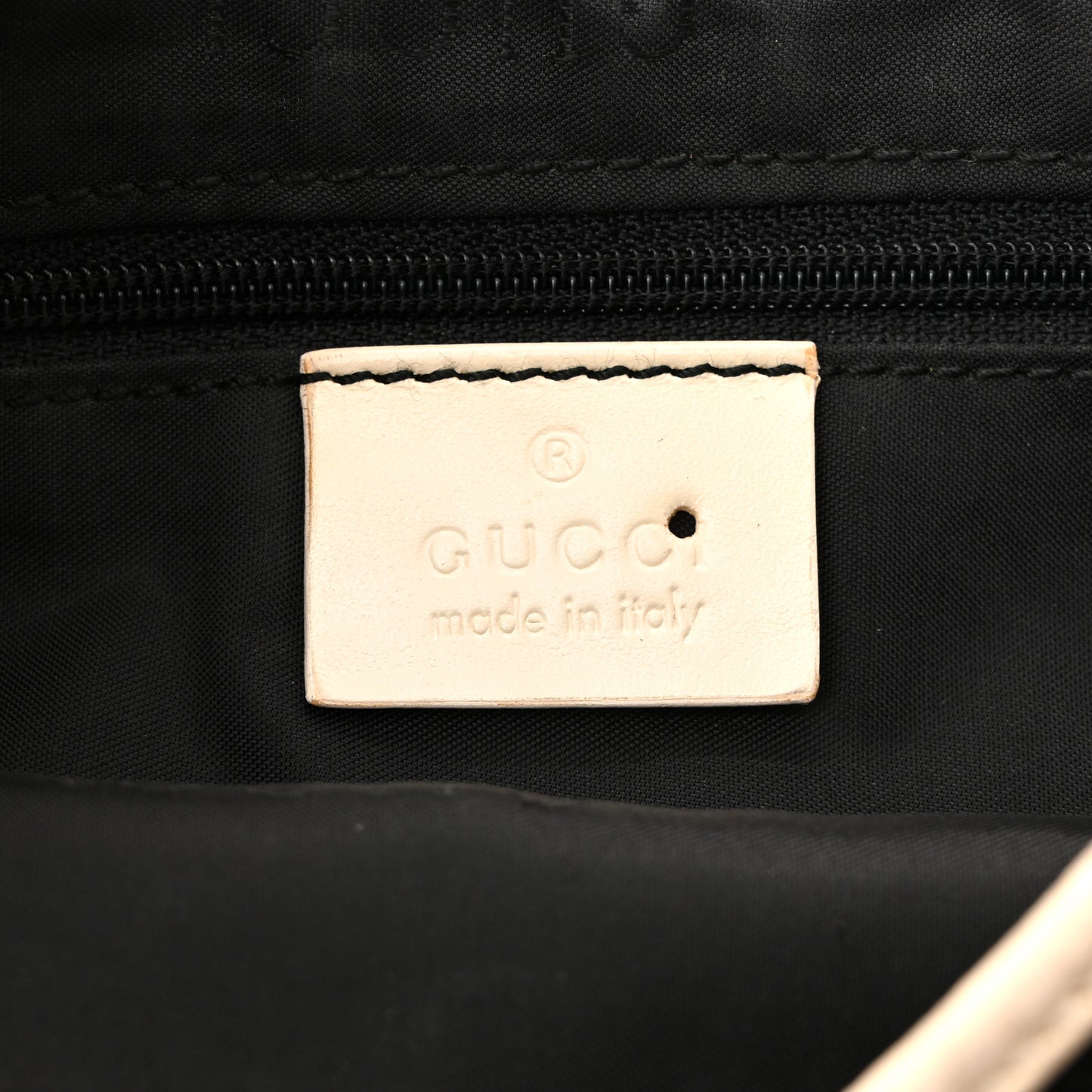 Canvas Calfskin Jackie O Chain Hobo White Black