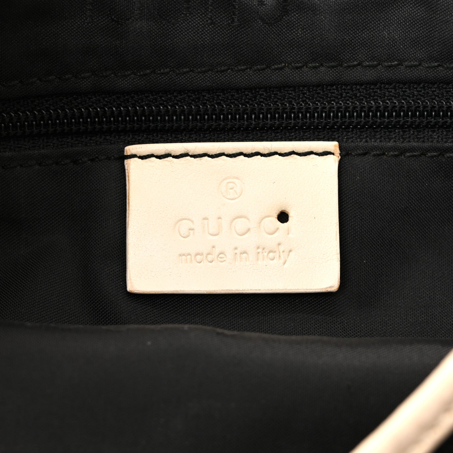 Gucci Canvas Calfskin Jackie O Chain Hobo White Black 6 of 16