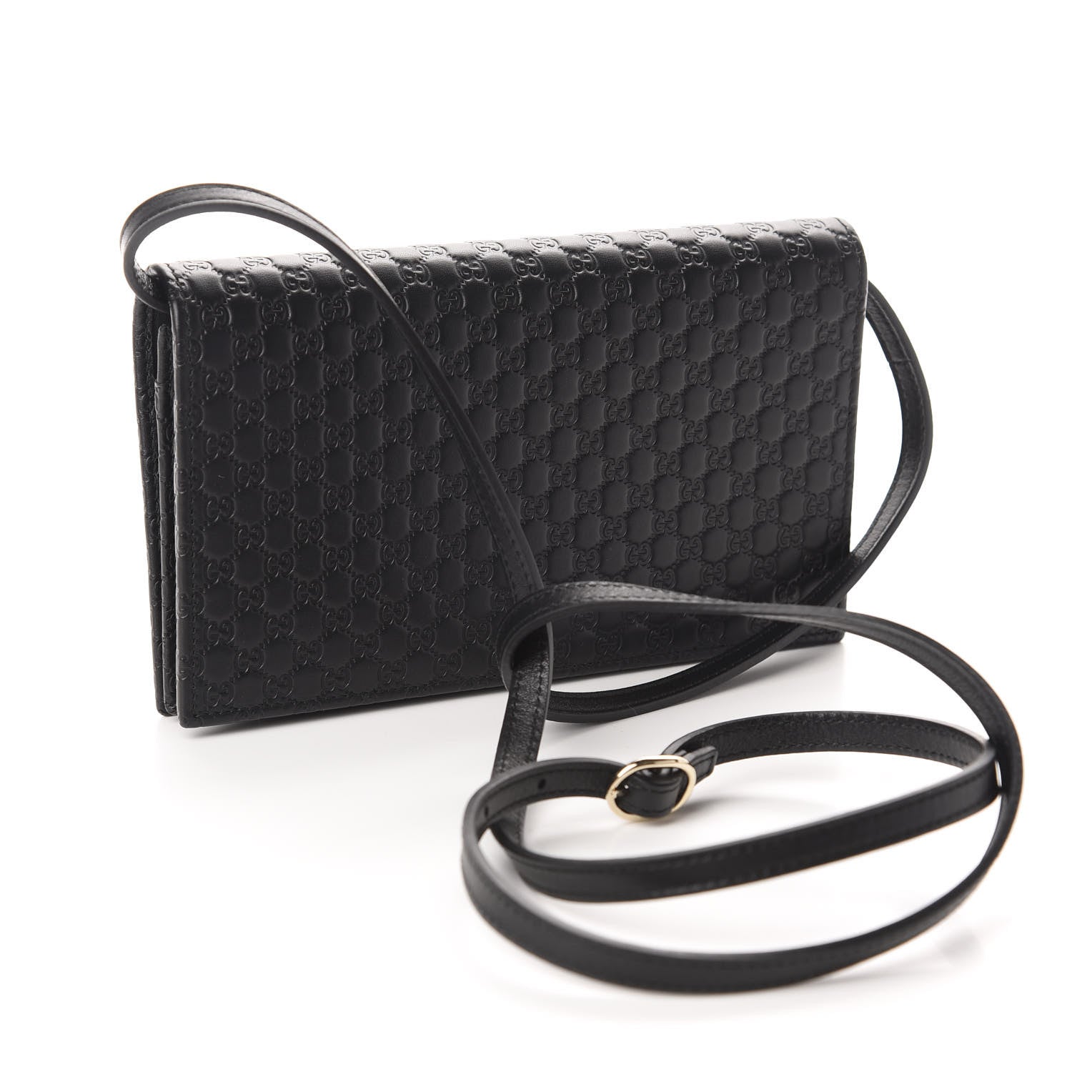 Gucci Microguccissima Crossbody Wallet Black 3 of 9