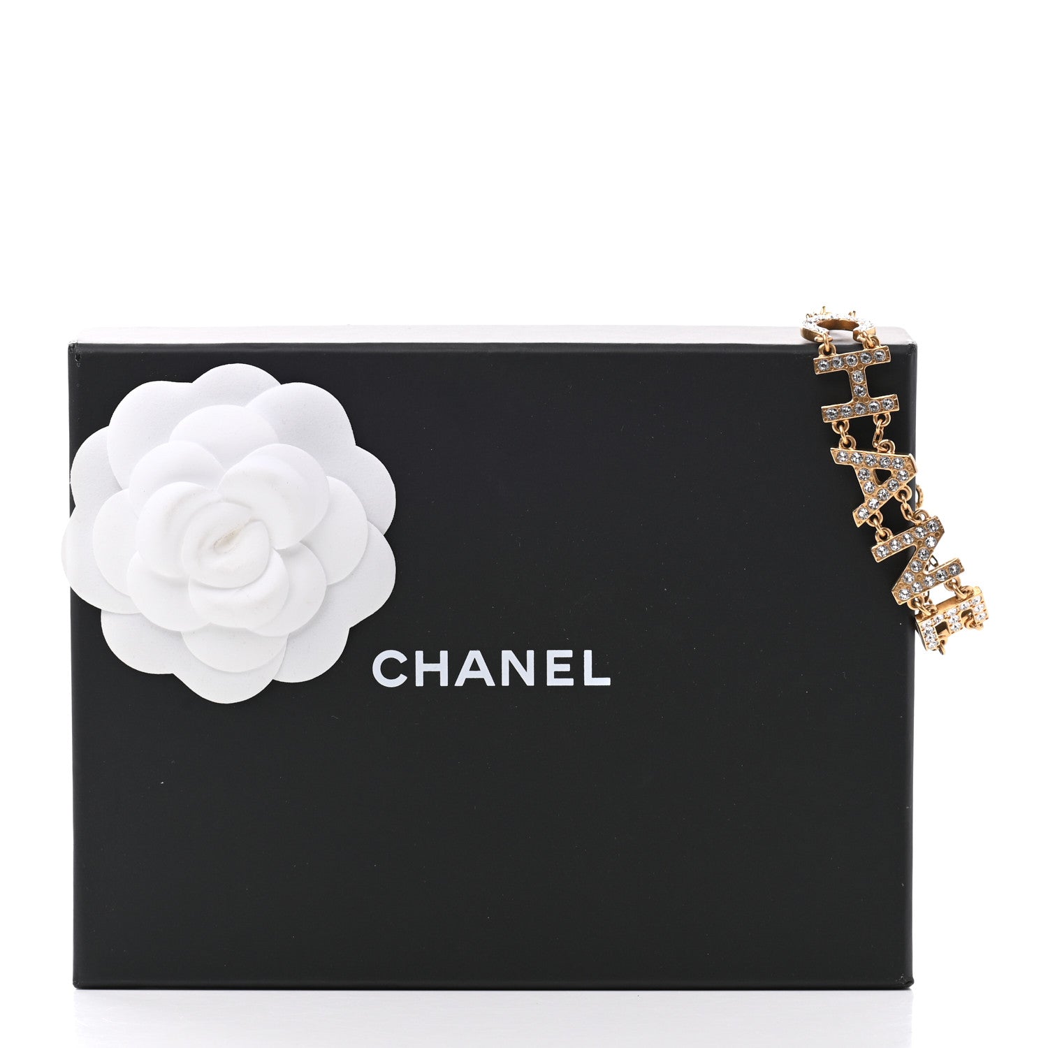 Chanel Metal Crystal 90's Icon Logo Bracelet Gold 5 of 5