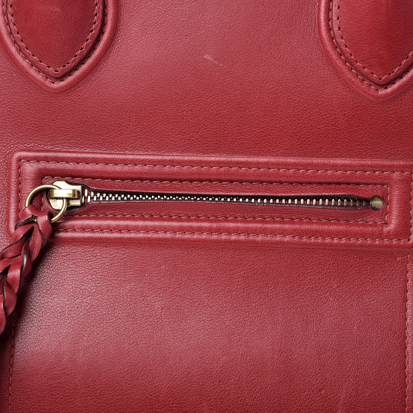 Supple Calfskin Medium Phantom Luggage Red