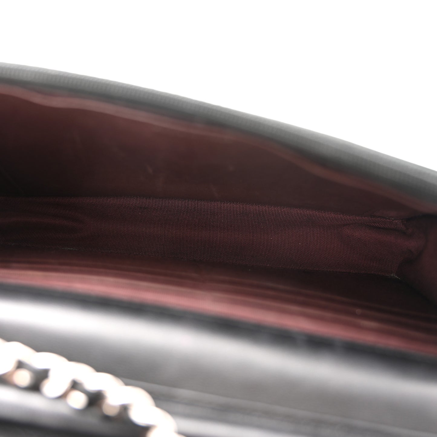 Lambskin Quilted Wallet On Chain WOC Black