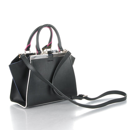 Fendi Vitello Dolce Mini 3Jours Tote Black 3 of 7
