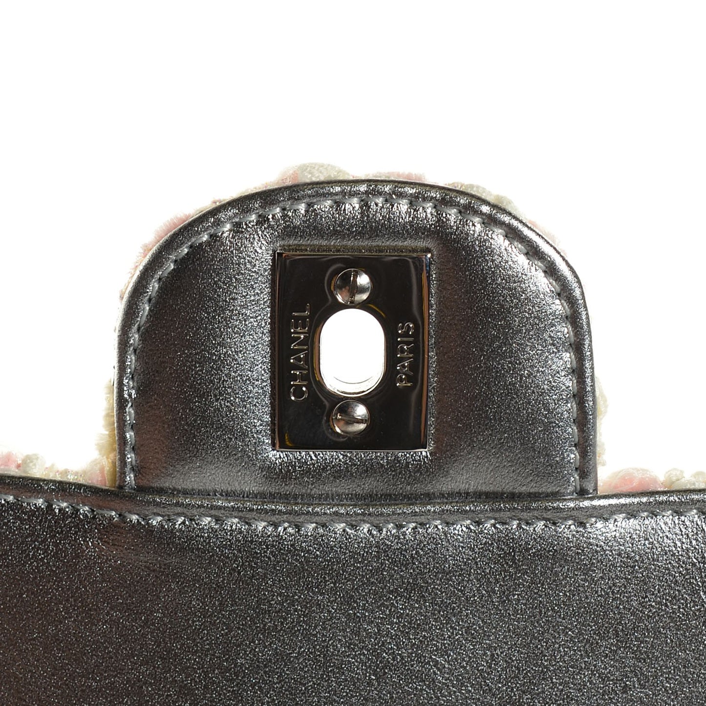 Boucle Small Single Flap Pink