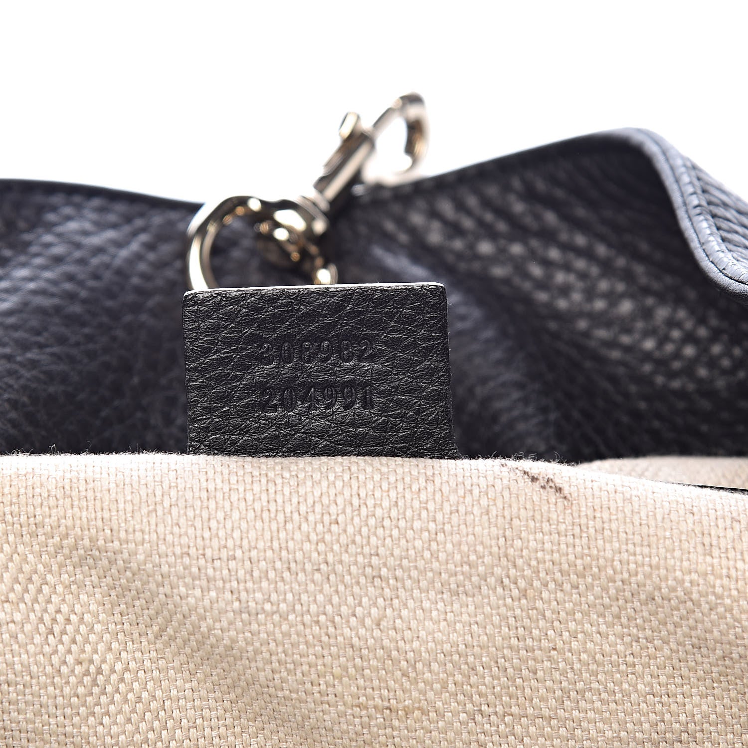 Gucci Pebbled Calfskin Medium Soho Chain Shoulder Bag Black 7 of 14