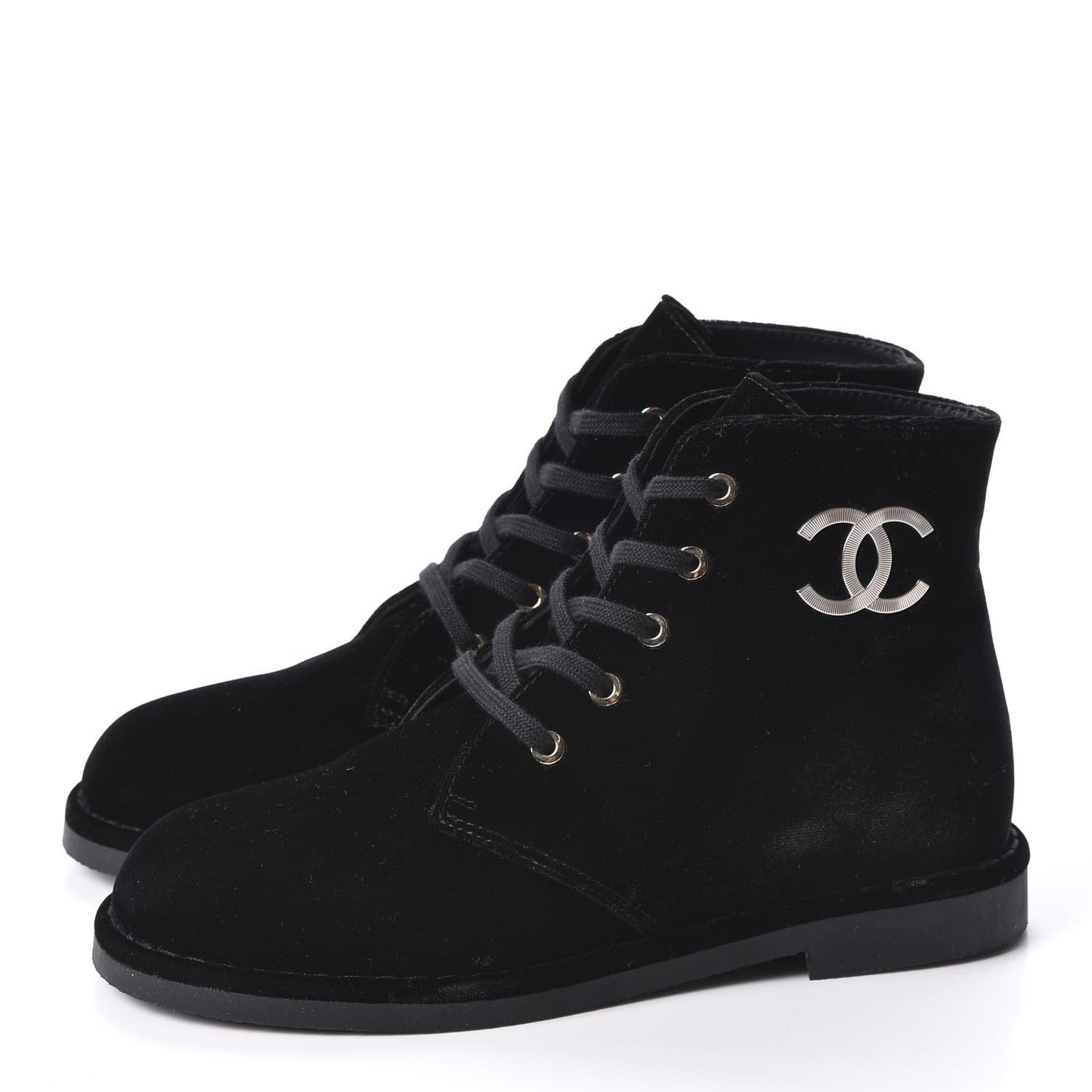 Velvet CC Lace Up Boots 36.5 Black