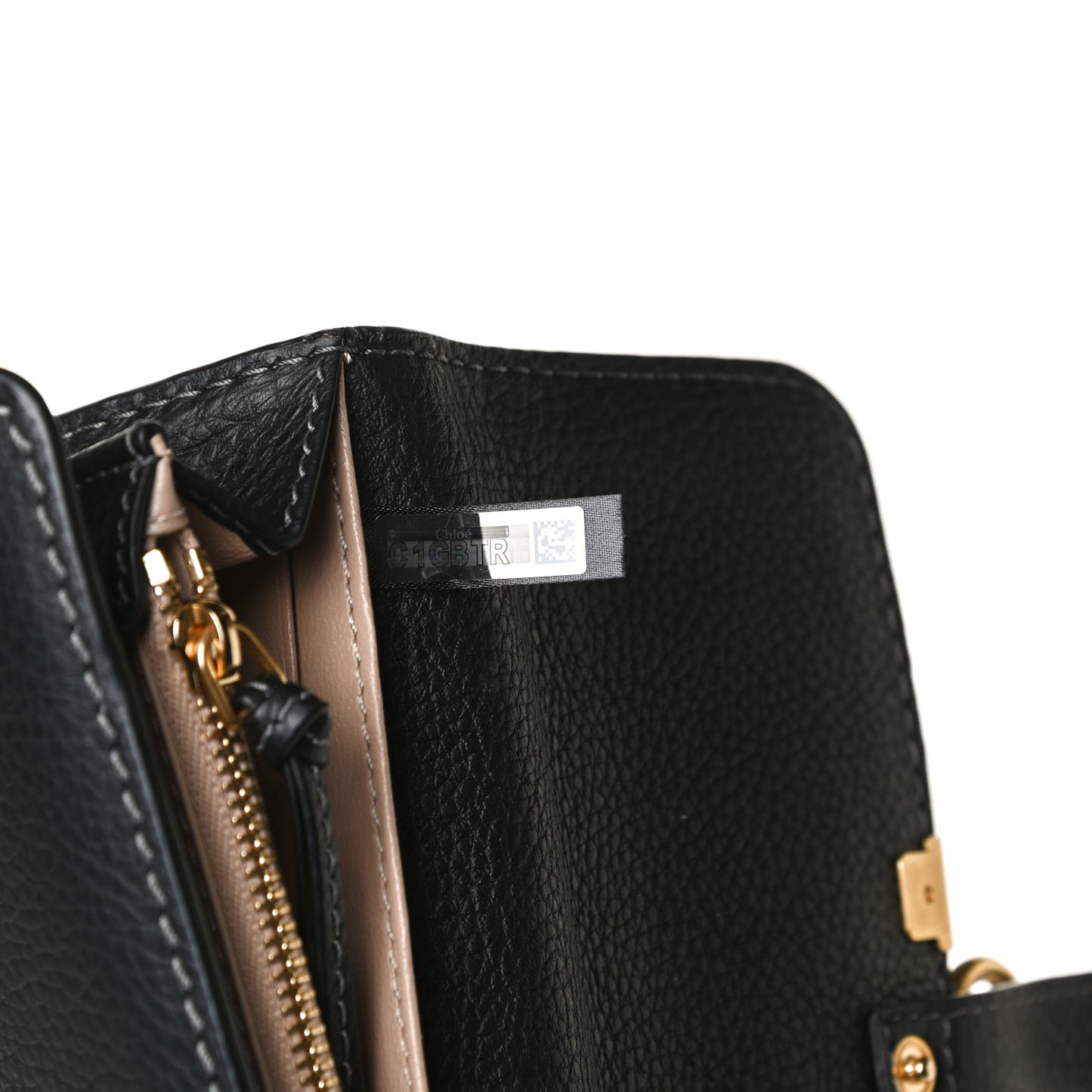Calfskin Marcie Continental Flap Wallet Black