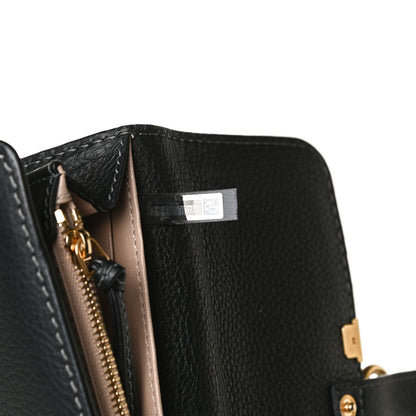 Chloe Calfskin Marcie Continental Flap Wallet Black 6 of 9