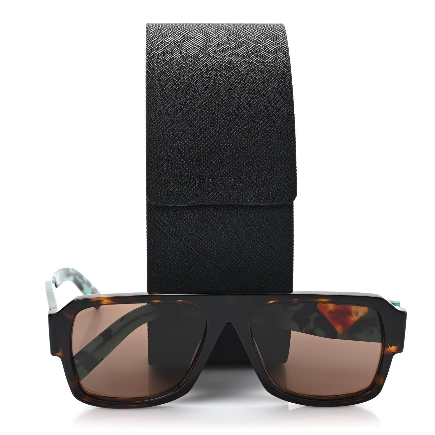 Prada Acetate Symbole Sunglasses SPR 22Y Tortoise Green 7 of 7