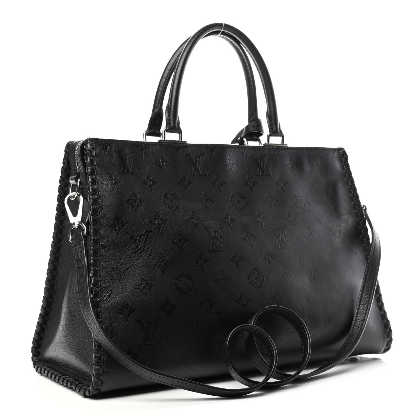 Monogram Cuir Plume Very Zipped Tote Black