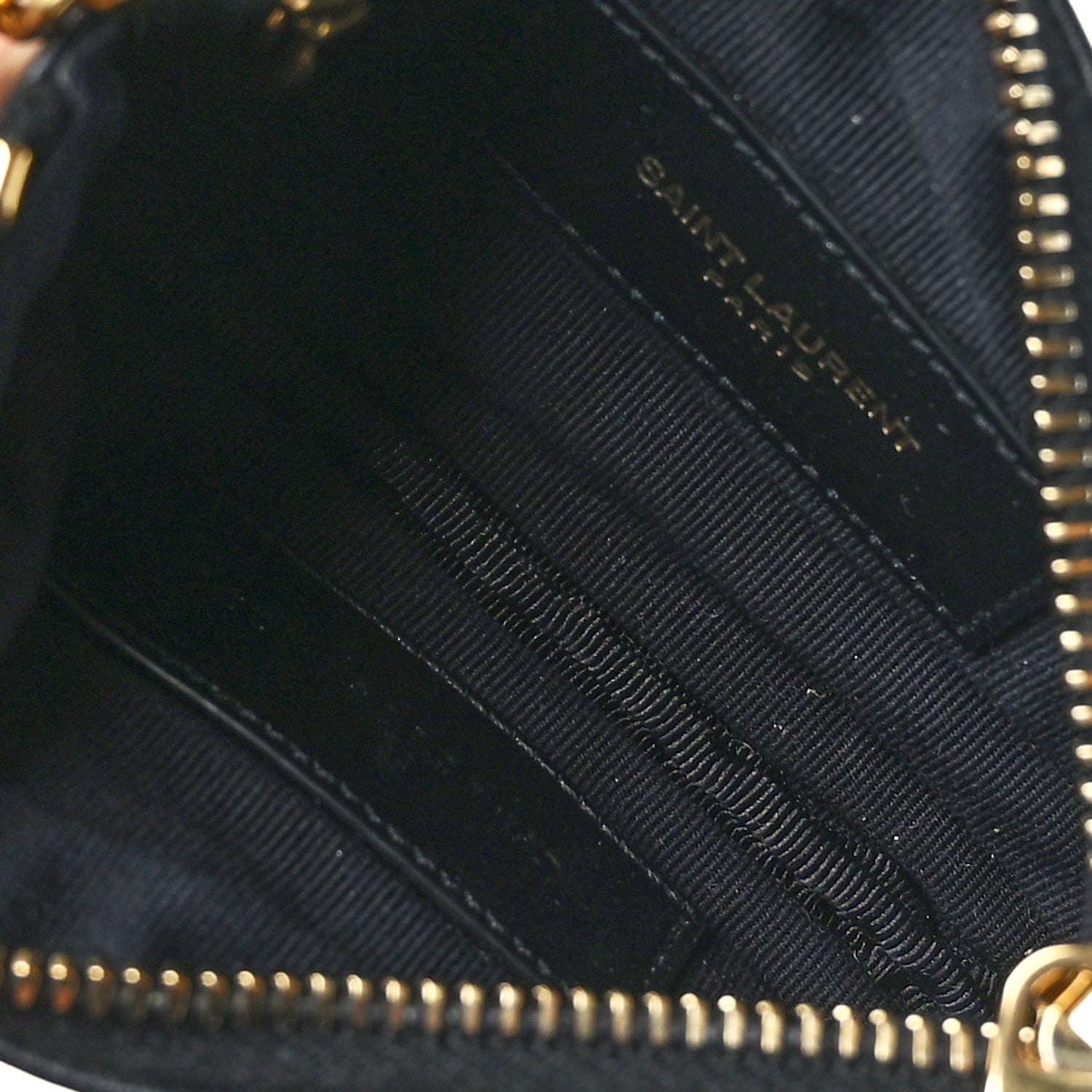 Saint Laurent Calfskin Matelasse Monogram Key Pouch Black 5 of 7