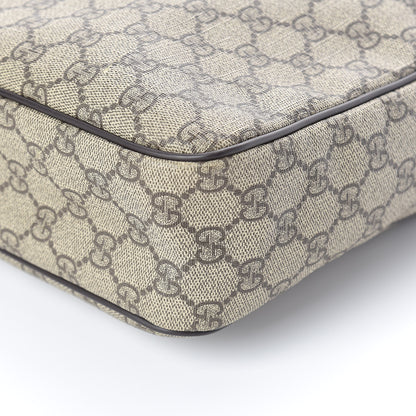 Gucci GG Plus Monogram Selleria Calfskin Medium Messenger Bag Beige Ebony Cocoa Dark Chocolate 9 of 9