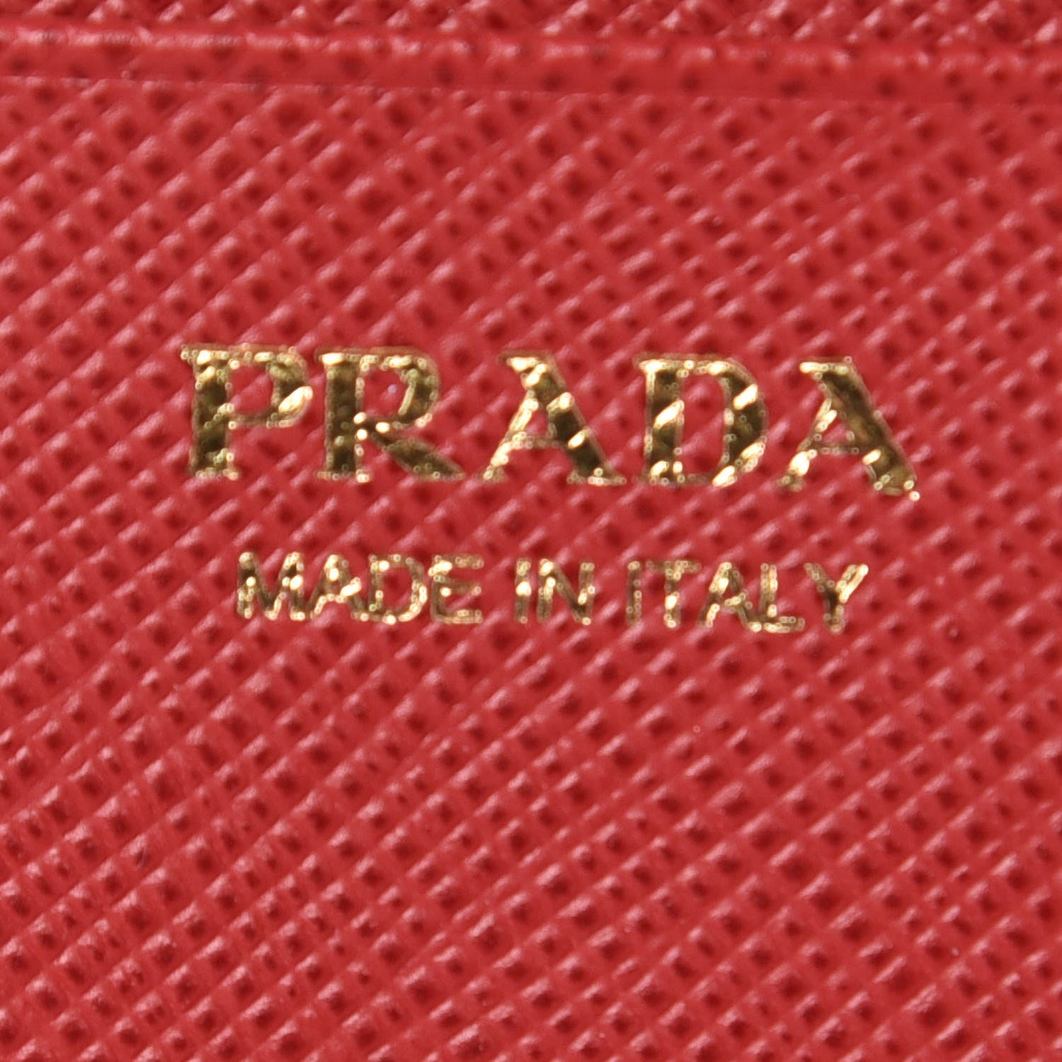 Prada Saffiano Metal Coin Case Card Holder Fuoco 6 of 7