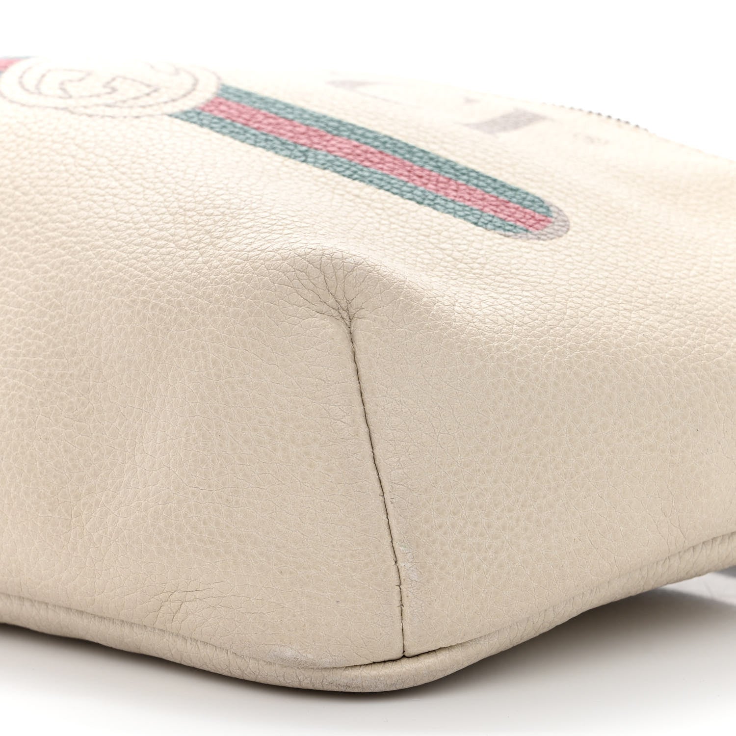 Gucci Grained Calfskin Logo Belt Bag White 10 of 14