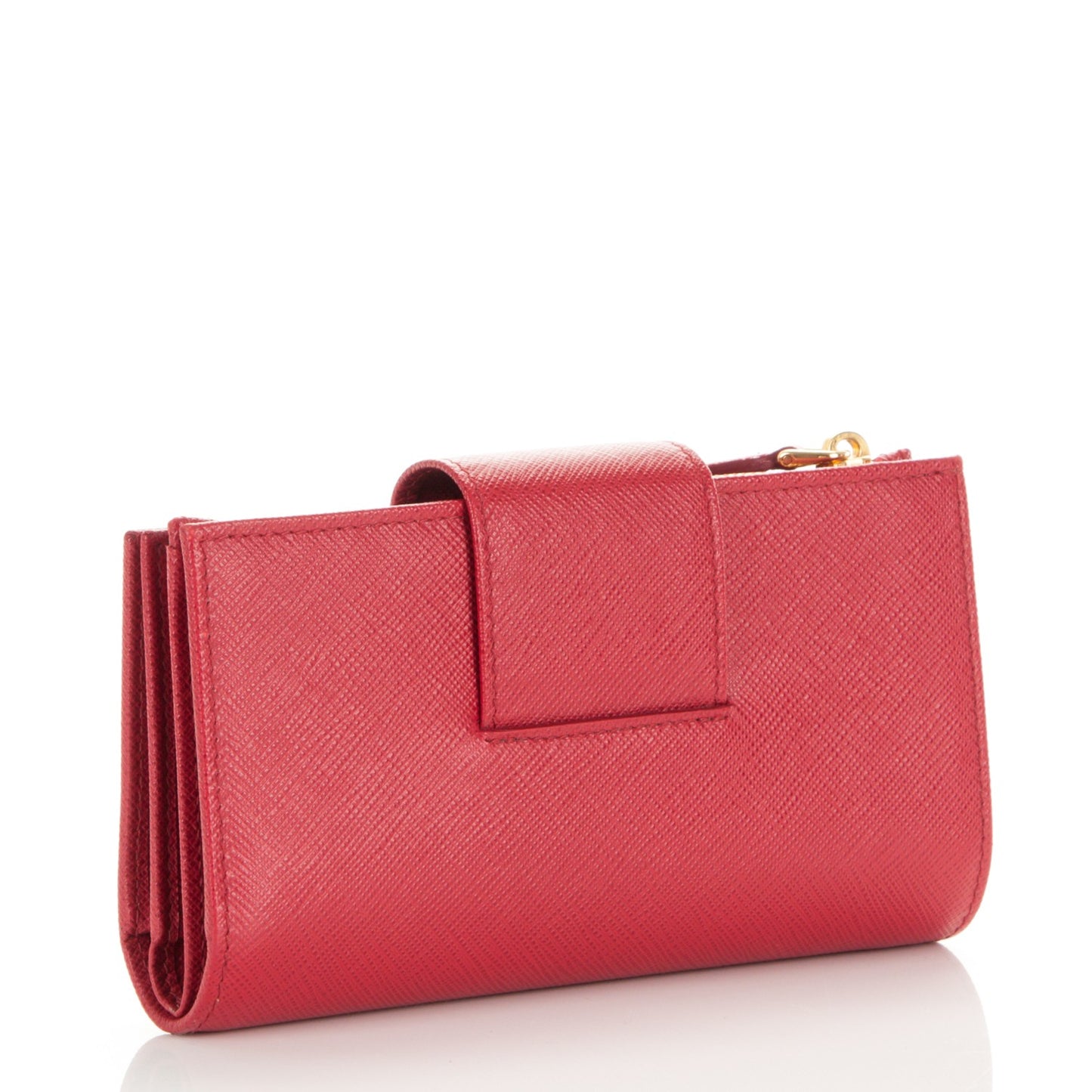 Saffiano Metal Tab Wallet Fuoco