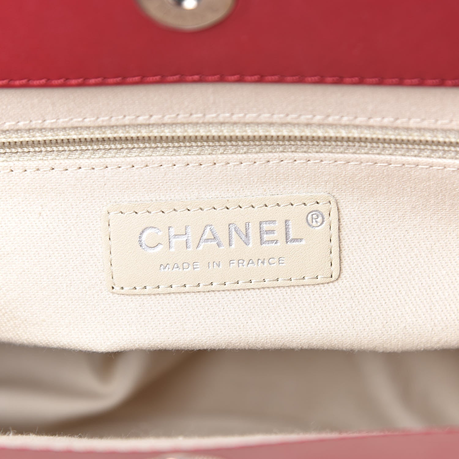 Chanel Patent Quilted Timeless CC Shopping Tote Red 6 of 10