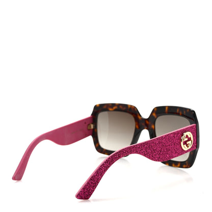 Gucci Square Frame GG0102S Sunglasses Glitter Pink Multi 4 of 7