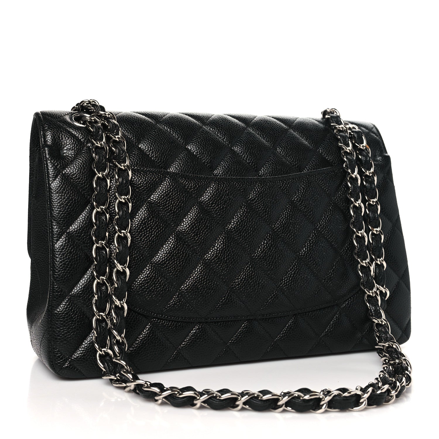 Chanel Caviar Quilted Jumbo Double Flap Black 3 of 10