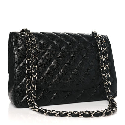 Chanel Caviar Quilted Jumbo Double Flap Black 3 of 10