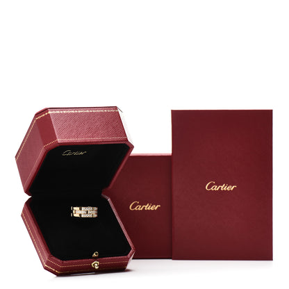 Cartier 18K Yellow Gold Diamond Maillon Panthere 3 Half Rows Paved Ring 50 5.5 3 of 3