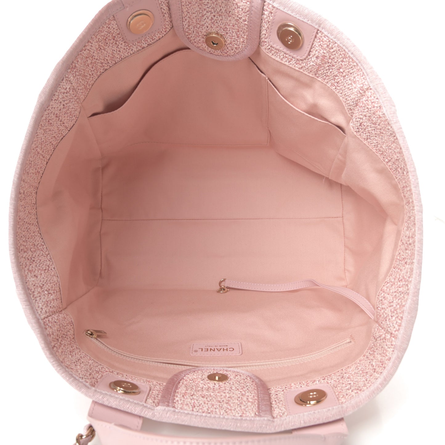 Straw Lurex Medium Deauville Tote Pink