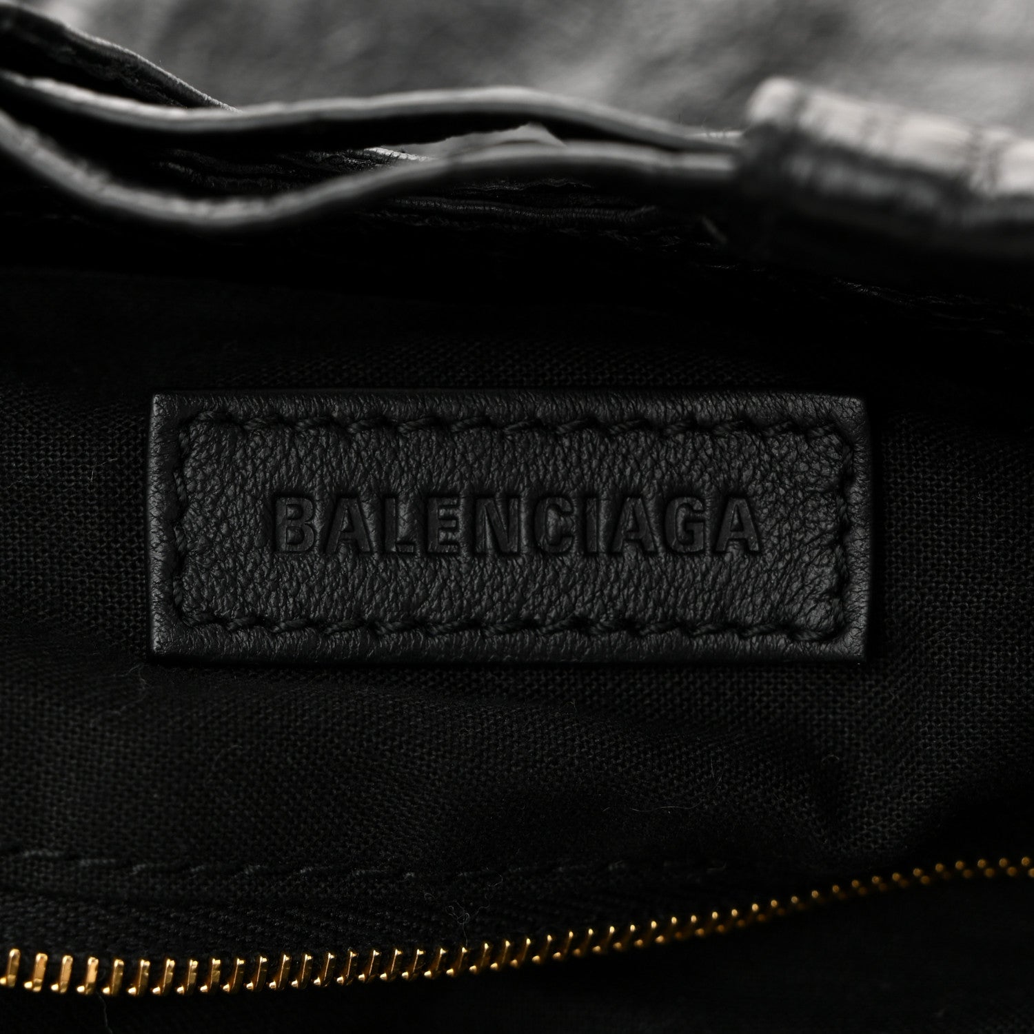Balenciaga Crushed Calfskin Crush Medium Chain Tote  Black 6 of 11