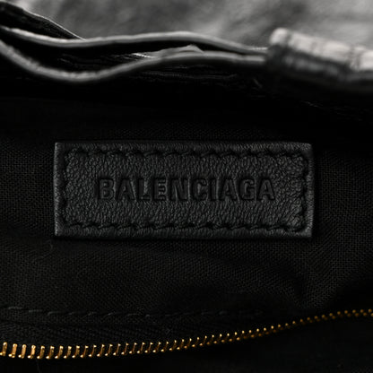 Balenciaga Crushed Calfskin Crush Medium Chain Tote  Black 6 of 11