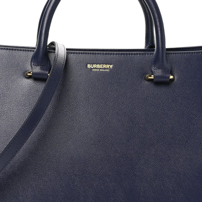 Burberry Calfskin Mega Check Small Banwell Tote Dark Canvas Blue 7 of 9