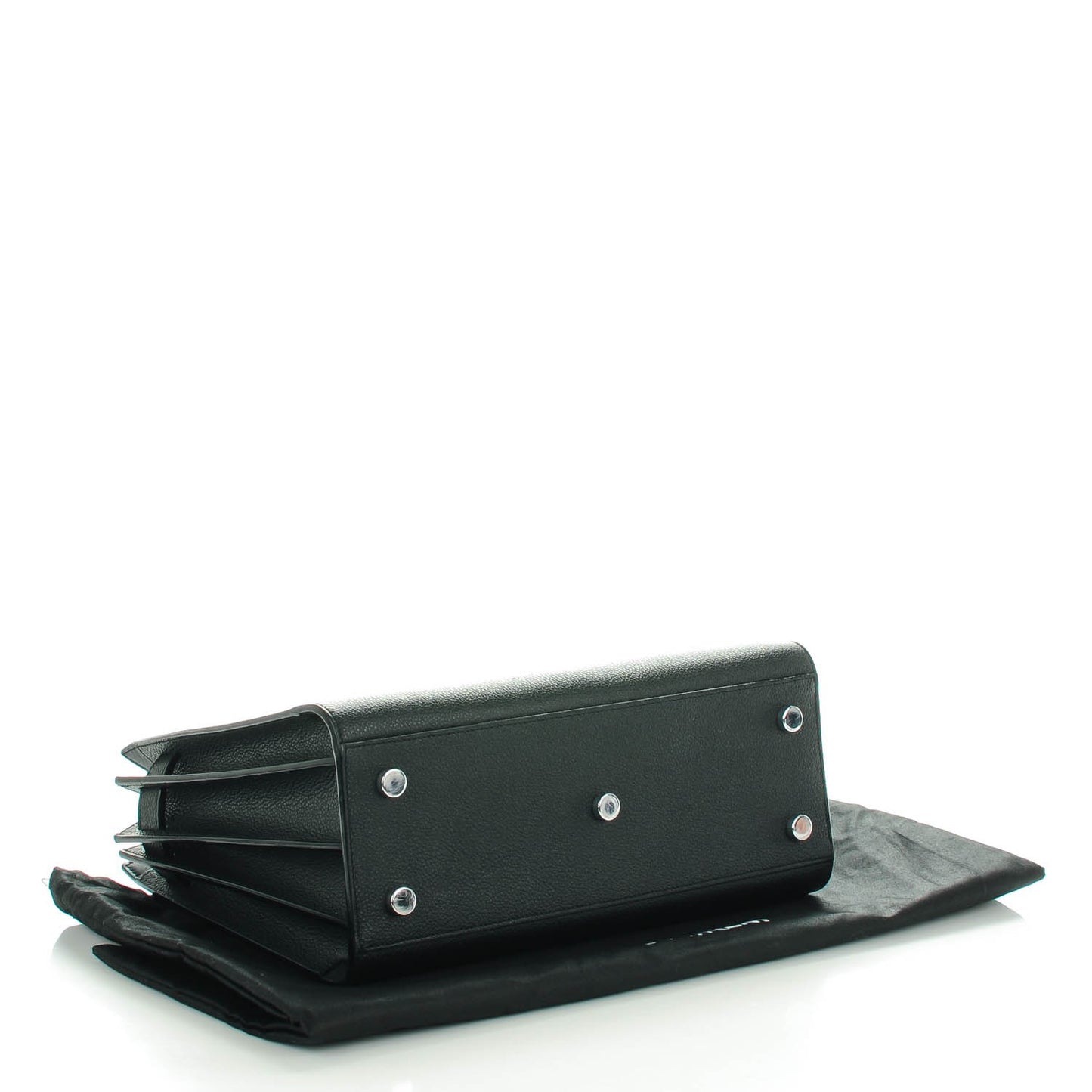 Grained Calfskin Baby Sac De Jour Black