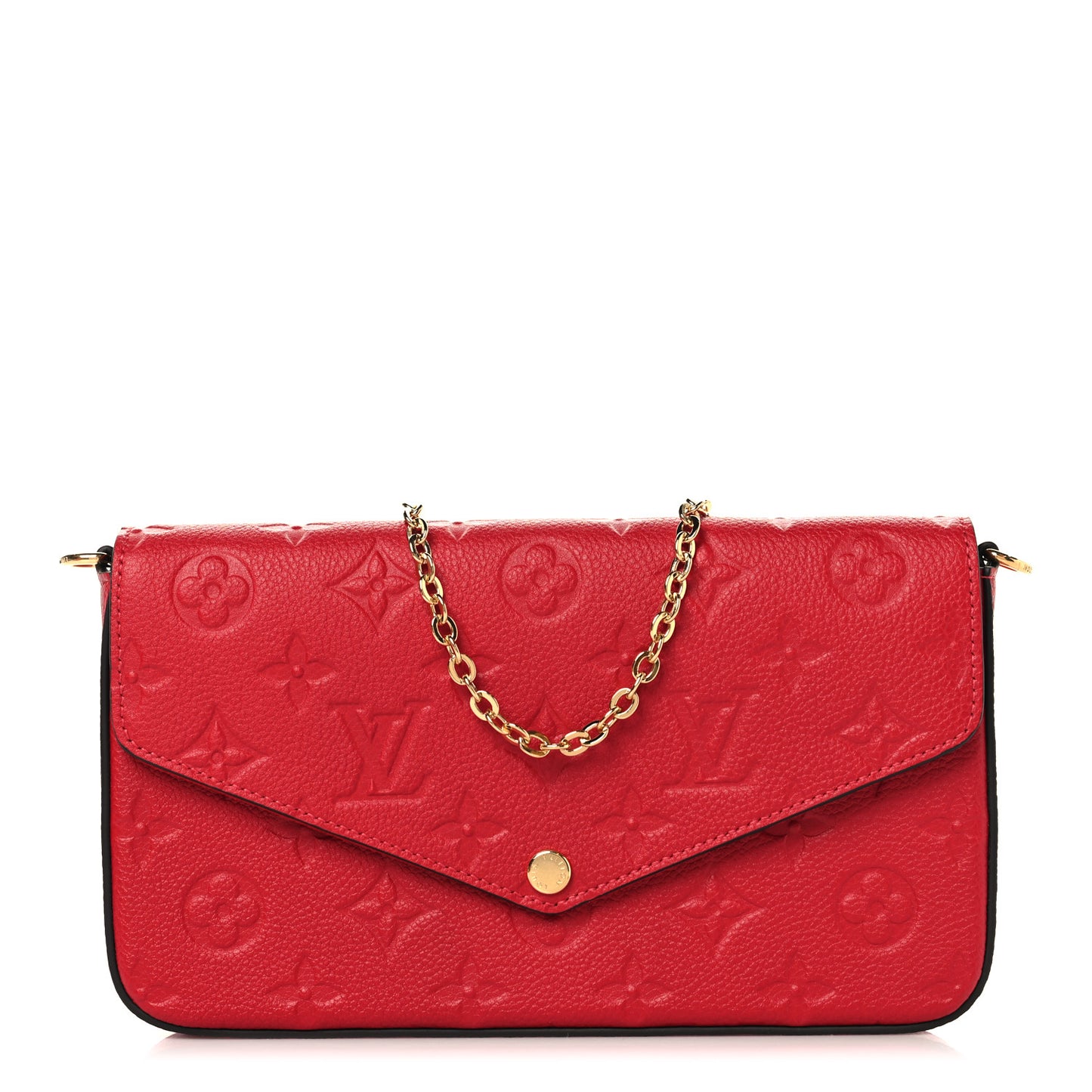 Empreinte Pochette Felicie Chain Wallet Scarlet